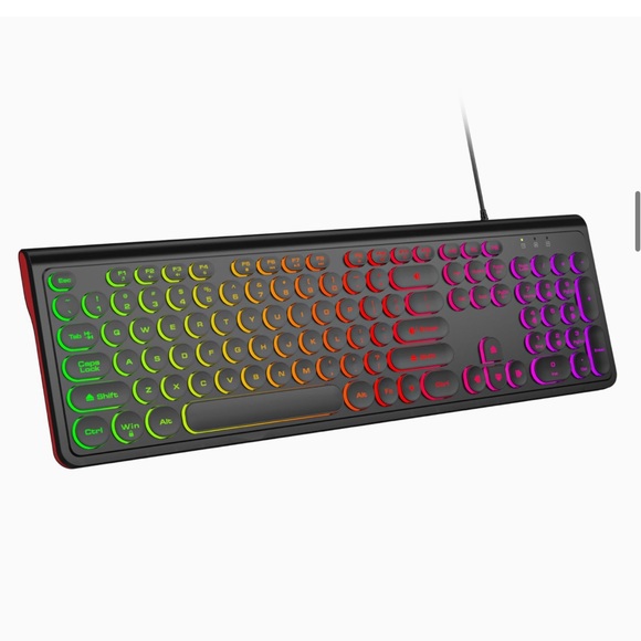 USB Wired Computer Keyboard with Backlit - Full Size Office Keyboard with Number - Picture 1 of 10